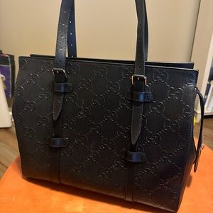 Gucci GG Tennis Embossed Tote Bag